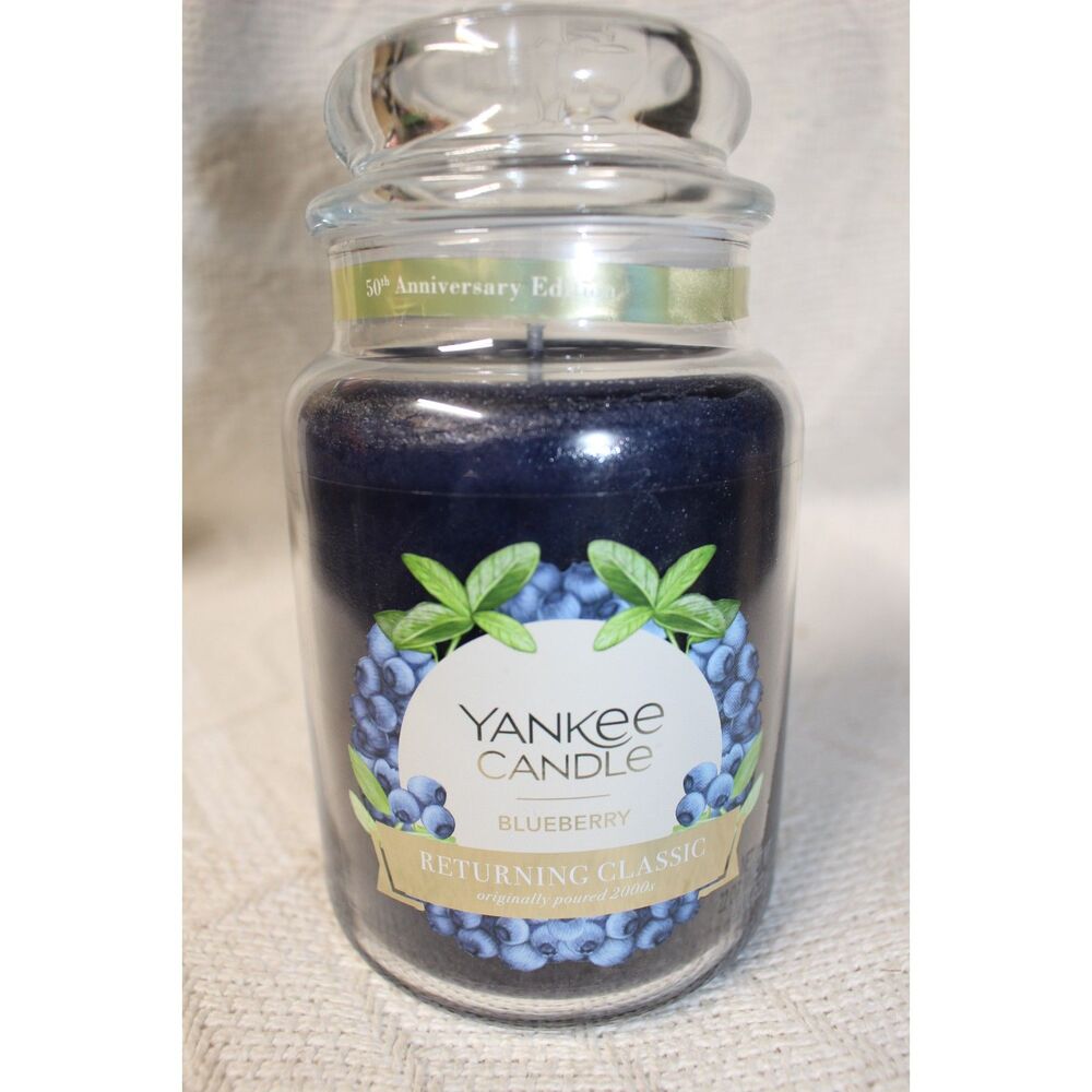 Yankee Candle Blueberry Returning Classic 50th Anniversary Classic 22oz Jar NEW)